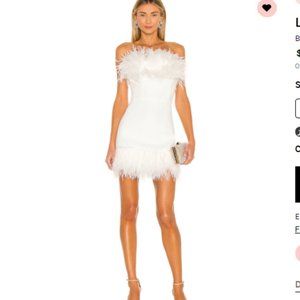 Bronx and Banco - Lola Blanc Mini Feather Dress